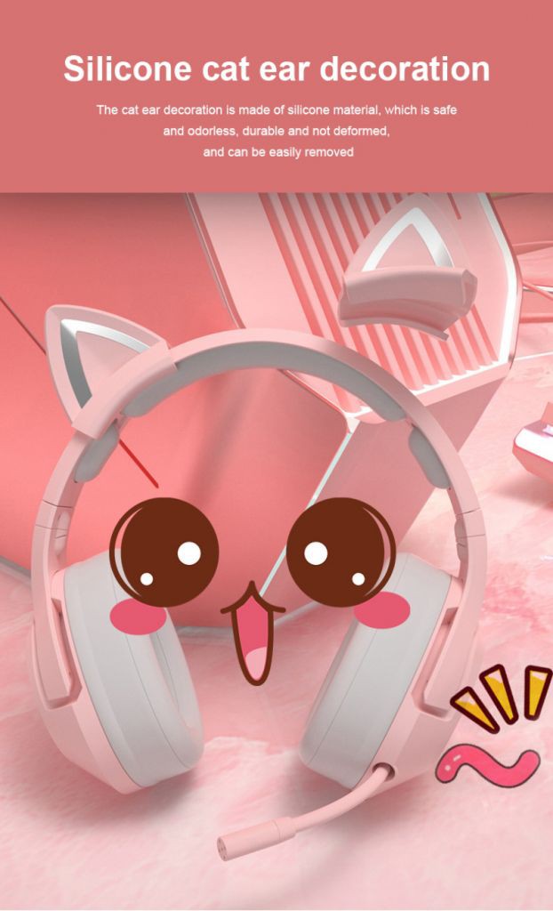 Tai Nghe Headphone Tai Mèo - TTLIFE Xinh Xắn - Có Đèn Led Siêu Cute Tai Nghe Chụp Tai Bluetooth Không Dây Tai Mèo Đáng Yêu Có Đèn LED BEST