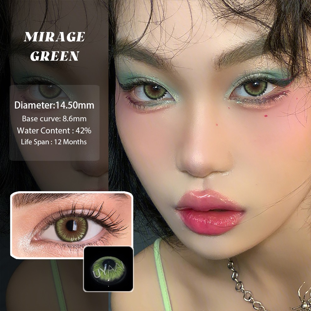 [Hàng mới về] Cặp kính áp tròng tùy chọn màu sắc 14.5mm phong cách ảo ảnh