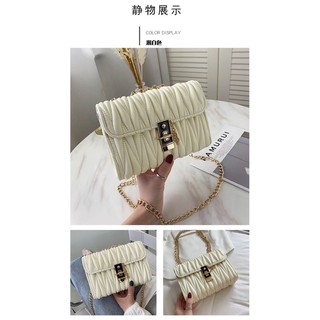 Order túi xách da dún khoá mạ vàng siêu sang