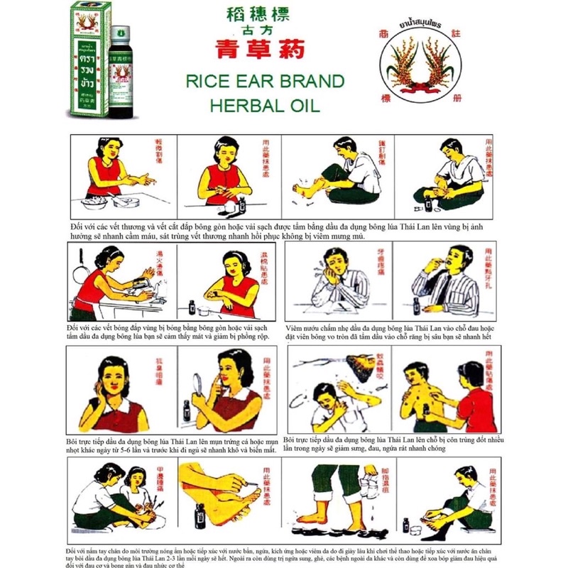 1 chai dầu bông lúa thái lan 24ml