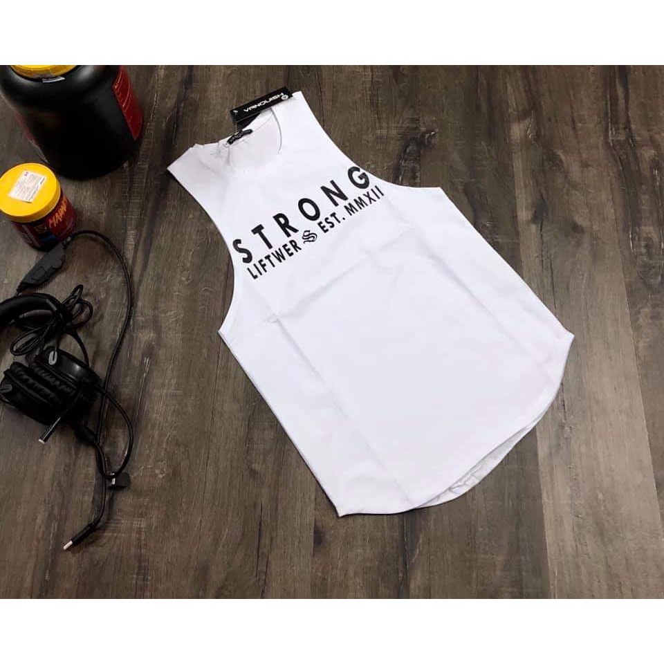 Áo Tanktop Gym Strong,áo ba lổ gym,Áo sát nách thể thao chuyên dụng tập gym dành cho nam