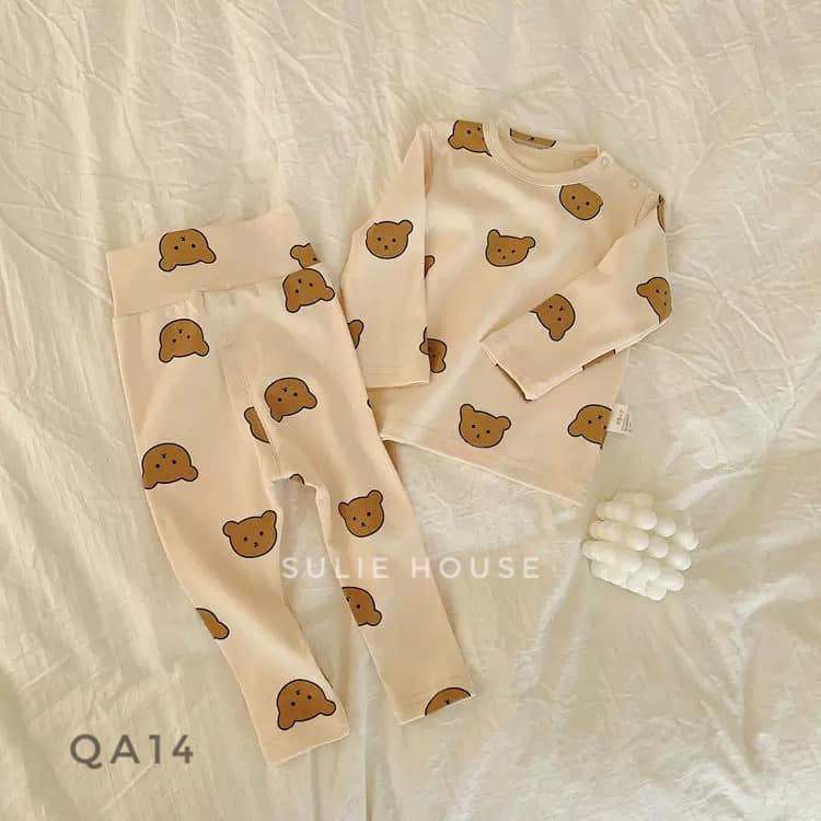 Bộ quần áo gấu cạp cao cho bé - QA14