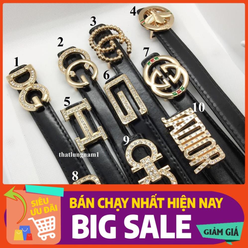 Thắt lưng nữ nhiều mẫu đính đá - Bản 2cm Xịn