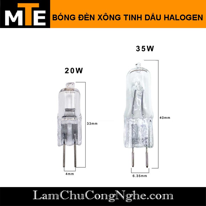 Bóng Đèn Halogen Dùng Cho Đèn Xông Tinh Dầu 12v 20w và 220v 35w