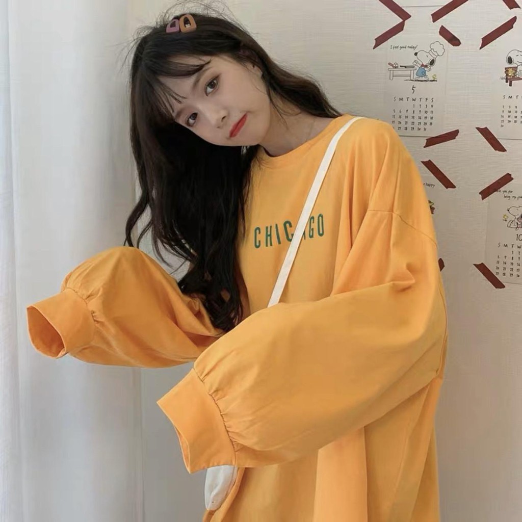 Áo thun dài tay form rộng unisex |in họa tiết dễ thương - Nhận mai - 30092020650