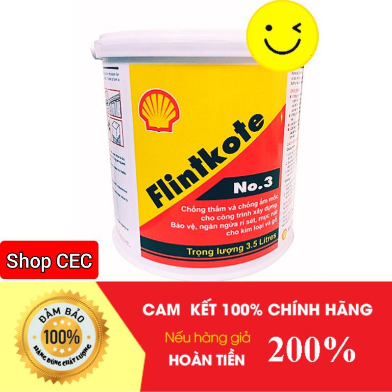 FREESHIP🌟SHELL FLINTKOTE LON 3.5L 🌟CHỐNG THẤM BỂ CÁ CẢNH HỒ CÁ KOI 🌟SƠN CHÍNH HÃNG FLINKOTE THÁI LAN