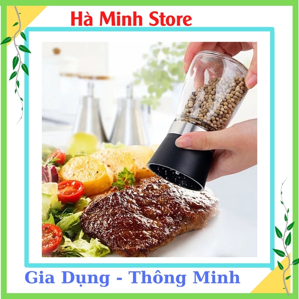 [Giá Sập Sàn] Xay Tiêu Cầm Tay Tiện Dụng Nắp Nhựa Dễ Tháo Lắp - Lọ Xay Tiêu Cầm Tay Tiện Lợi Xay Nhanh Chóng