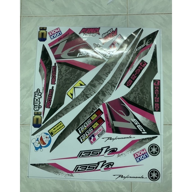 Tem exciter 135 lc v6 hồng đen