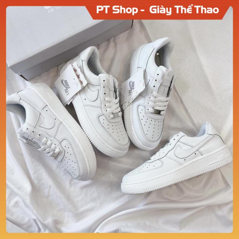 Giày Thể Thao AF1 For Trắng Full Nam Nữ, Giầy shadow Air fore trắng full box bill, PT Shop