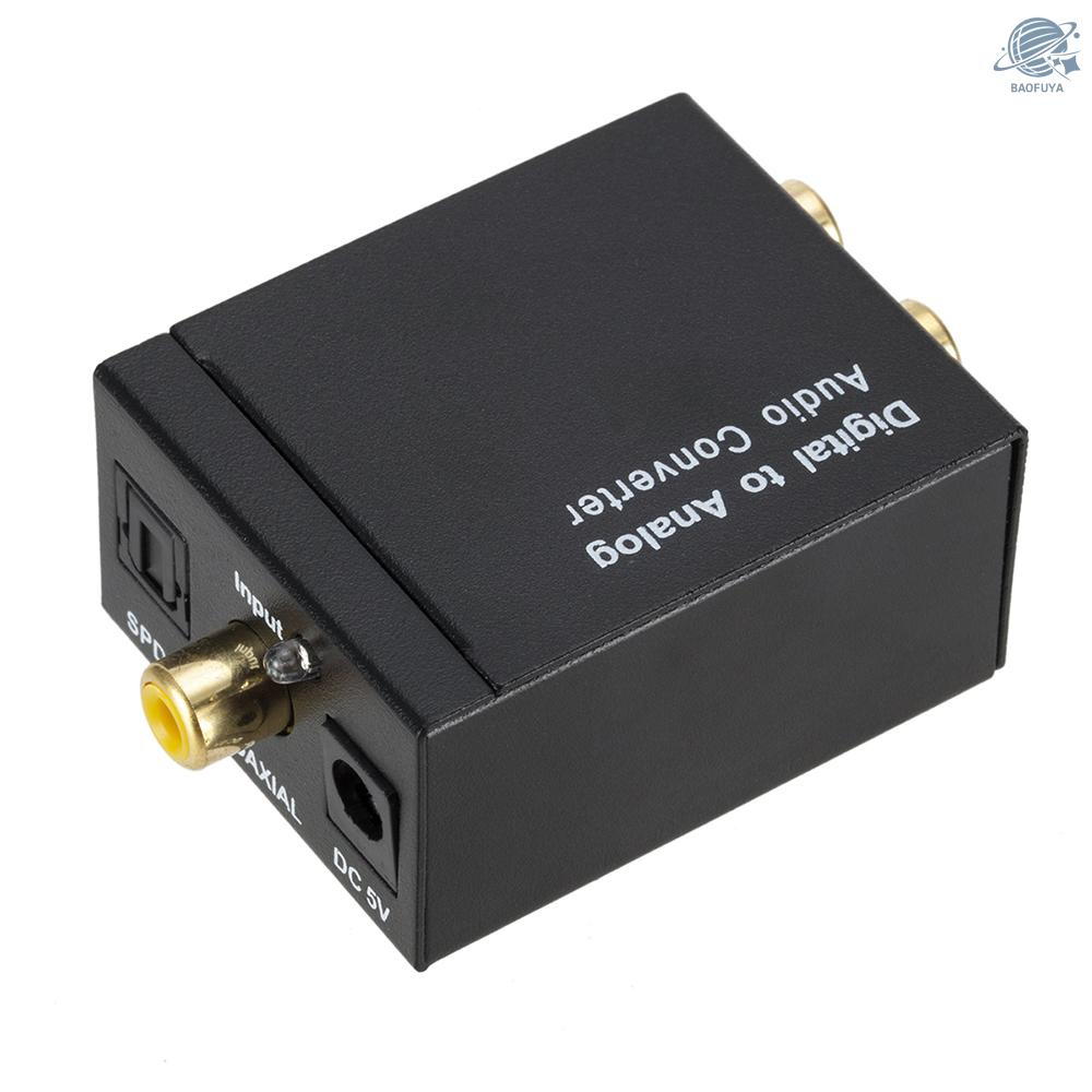 BF 3.5mm Digital to Analog Audio Converter Optical Fiber Coaxial Signal to Analog Audio Adapter