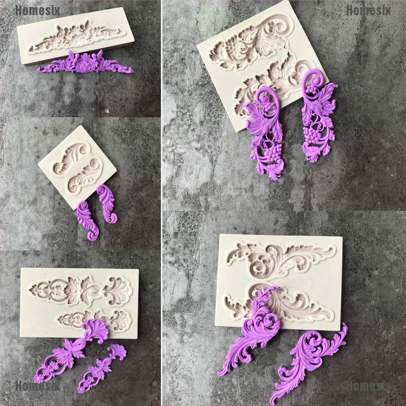 Khuôn Silicone Làm Bánh Tạo Hình Hoa Văn Độc Đáo Tiện Dụng