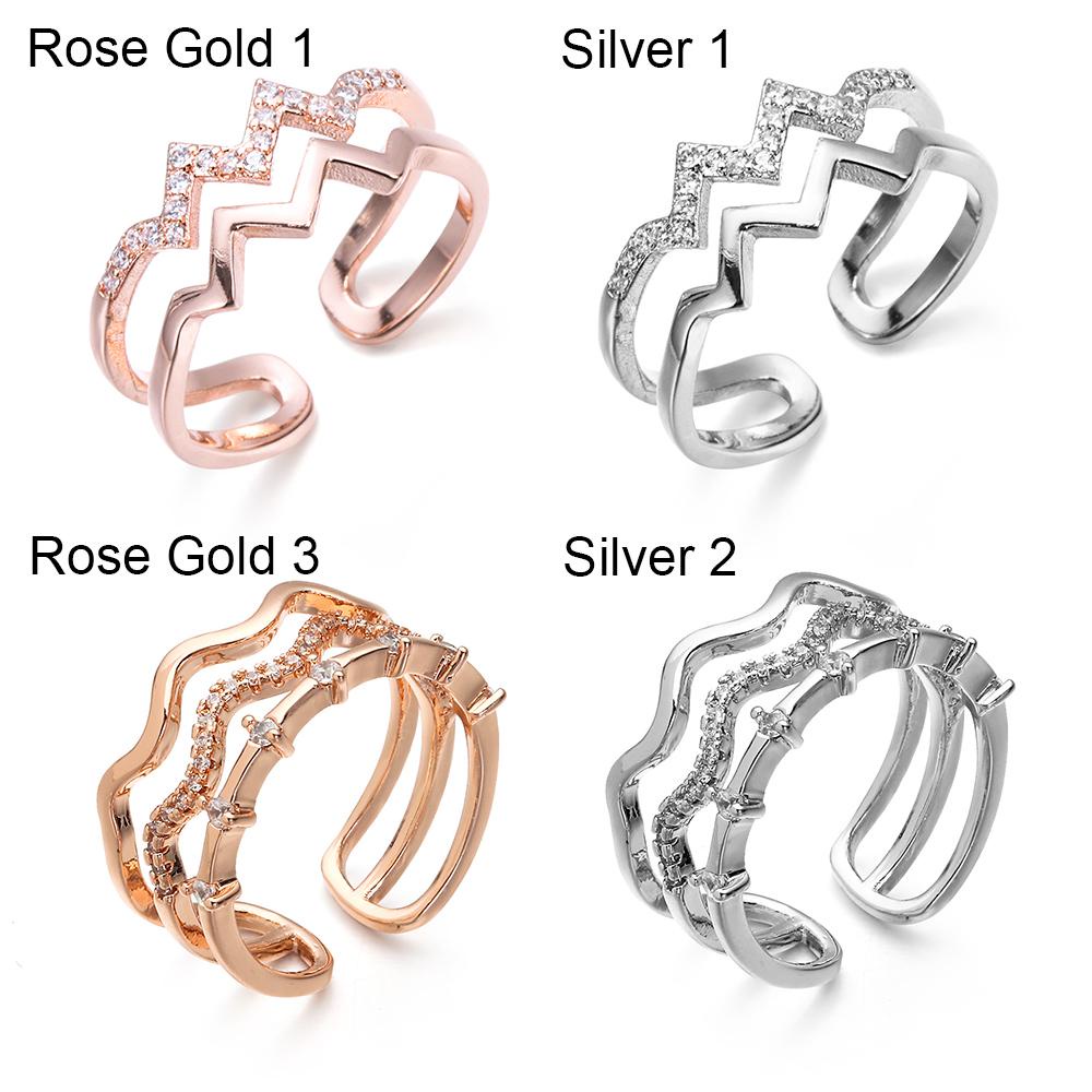 Nhẫn Gợn Sóng LAY LAY Thời Trang Cho Nữ|Nhẫn Mạ Bạc Khắc Chữ to My Daughter Đính Đá Nhiều Màu Sắc