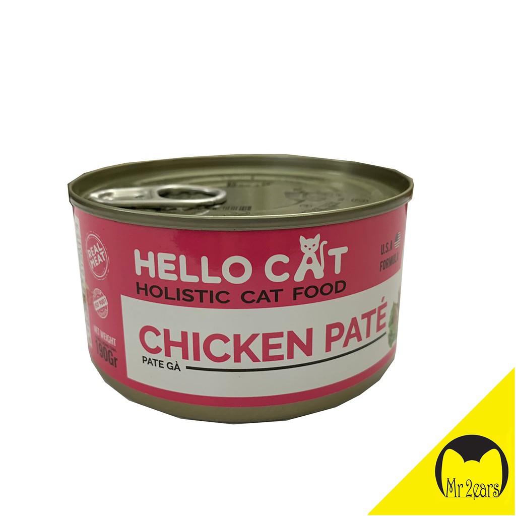 HCM - Pate Hello hộp lớn 190g vị gà cho mèo phù hợp mọi lứa tuổi