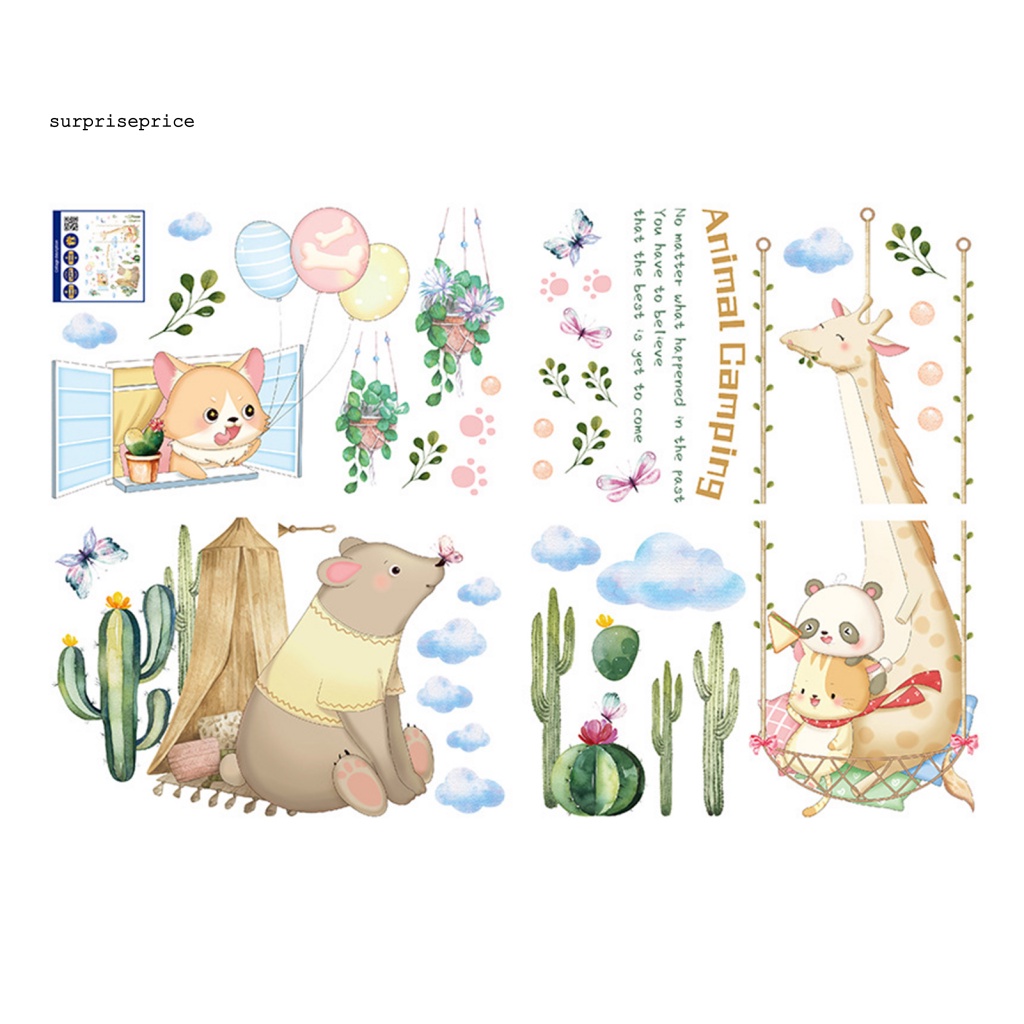 Sticker Dán Tường Hình Cây Cối Dễ Thương Trang Trí Phòng Bé