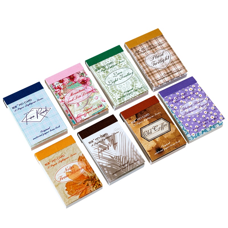 Set 50 Sổ Tay Giấy Mini Họa Tiết Hoa Xinh Xắn