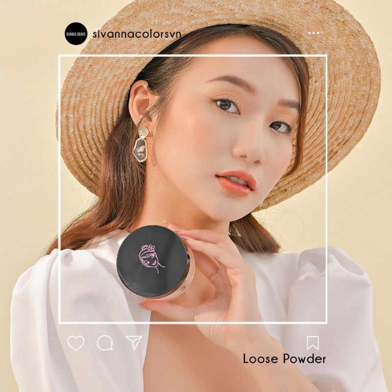 Phấn phủ bột Sivanna Loose Powder kiềm dầu mỏng nhẹ giúp da mịn lì tự nhiên