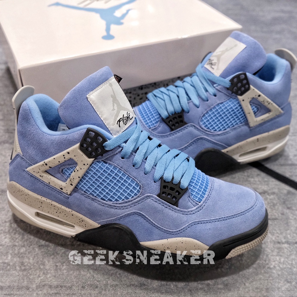 [GeekSneaker] Nguyên Bản | SC Giày Jordan 4 University Blue - Phiên Bản Hàng Đầu