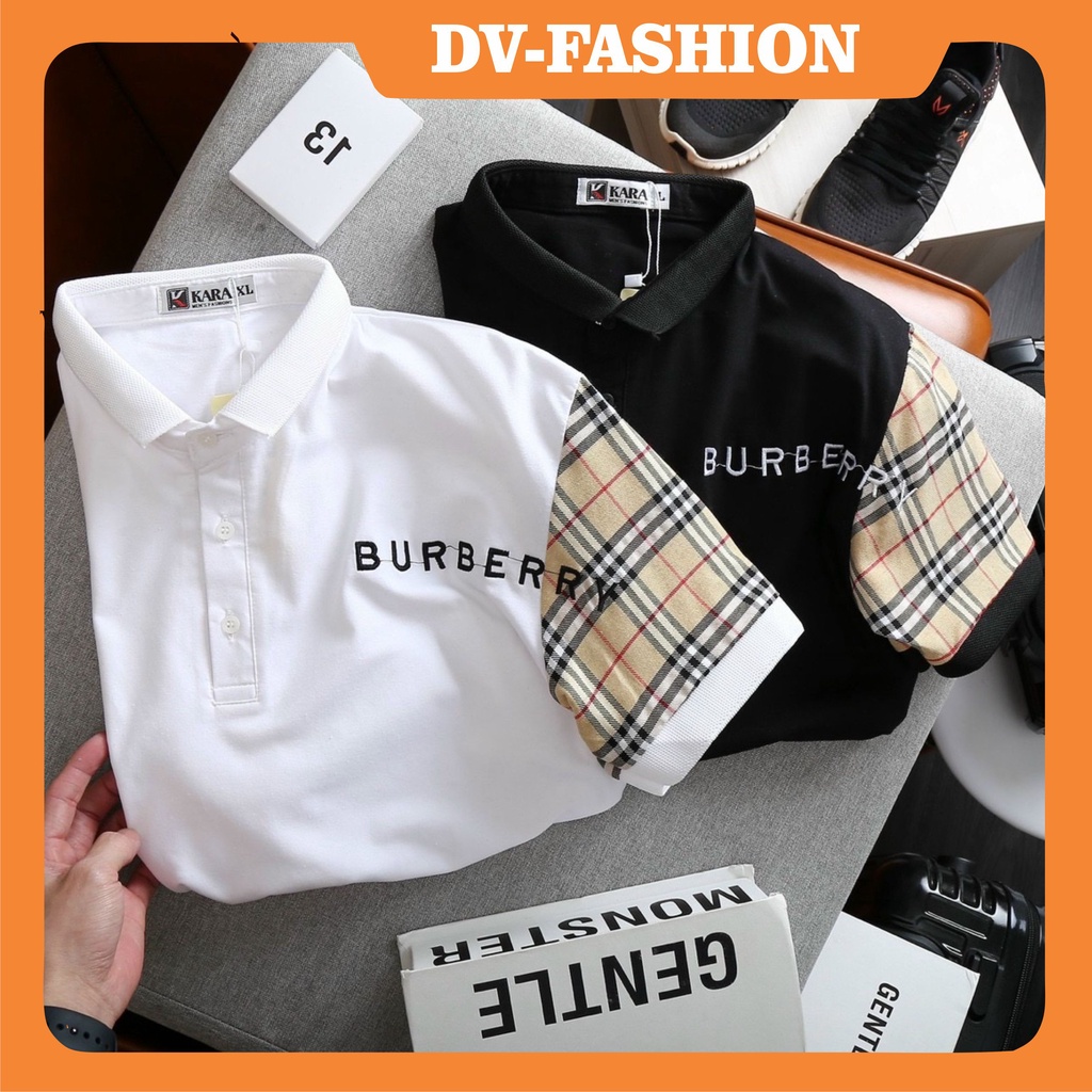 Áo thun polo nam đẹp có cổ tay ngắn thêu BBR chất vải thun cotton co dãn 4 chiều chuẩn from giới trẻ