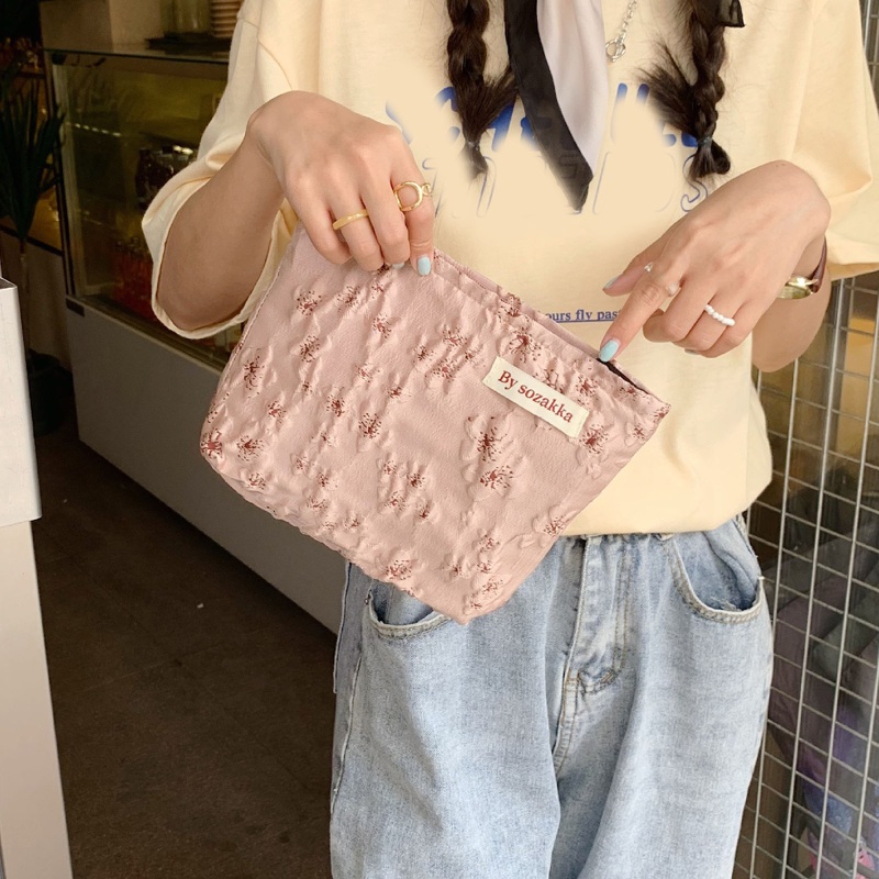Túi Đựng Mỹ Phẩm / Đồ Trang Điểm Đa Năng Phong Cách Retro Cho Nữ