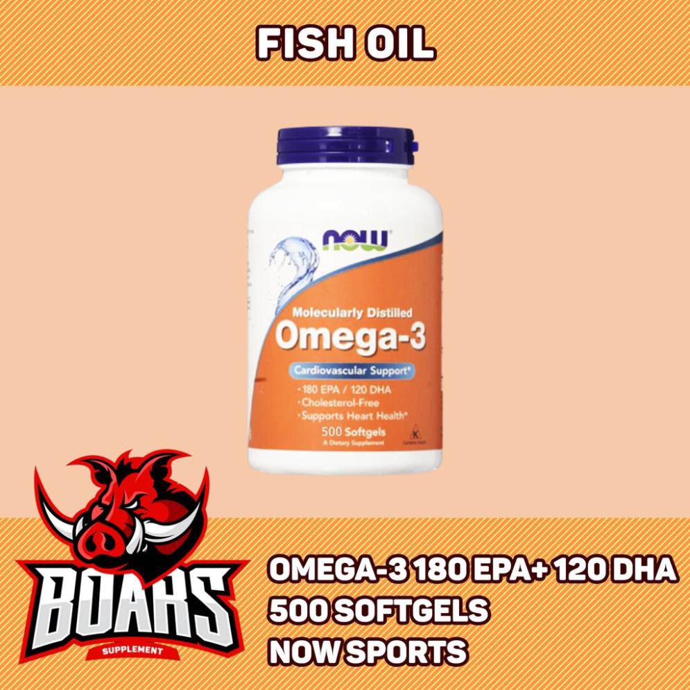 OMEGA 3 NOW 500 VIÊN -  HỖ TRỢ TIM MẠCH MẮT VÀ XƯƠNG KHỚP, DẦU CÁ FISH OIL NOW MỸ