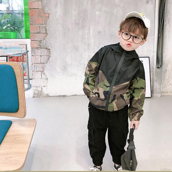 Áo khoác tay dài hoạ tiết rằn ri phong cách Hàn Quốc cho bé