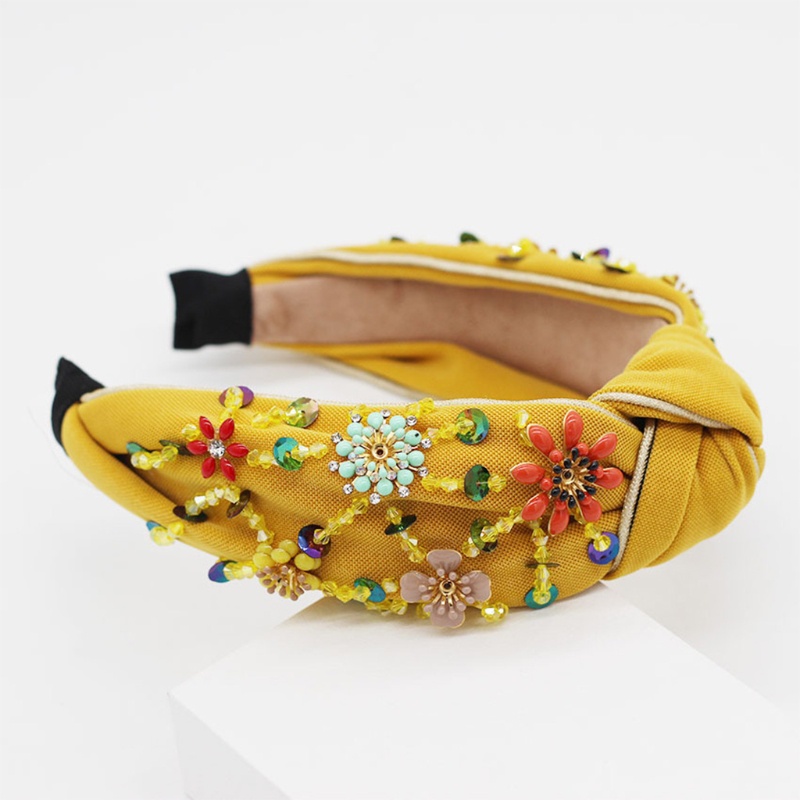 Băng Đô Cài Tóc Đính Hạt Kim Sa Phong Cách Boho Cho Nữ