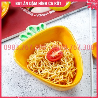 Bát Ăn Dặm Gốm Sứ Cho Bé Hình Carot