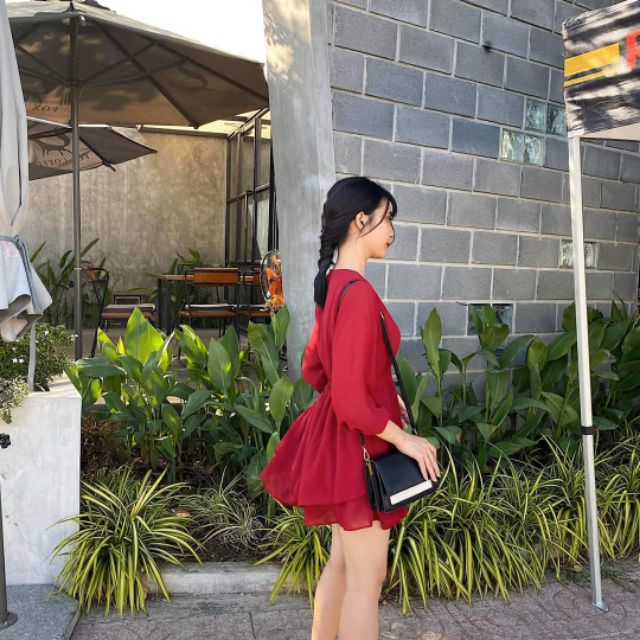 305k đầm tay phồng