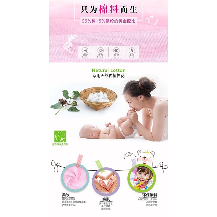 Quần Lót Cotton Họa Tiết Hoạt Hình Xinh Xắn Cho Bé Gái