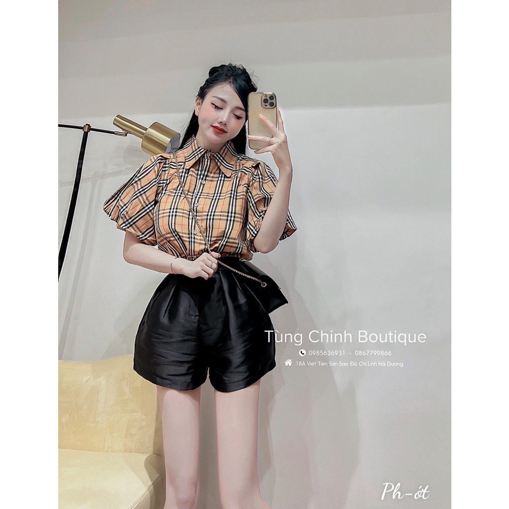 Áo BURBERry tay phồng