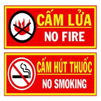 TIÊU LÊNH - NỘI QUY PCCC - CẤM LỬA - CẤM HÚT THUỐC