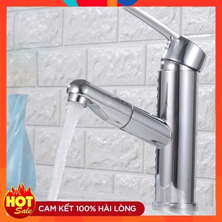 Vòi chậu rửa mặt lavabo nóng lạnh dây rút cao cấp SNL35 tặng đôi dây cấp nước inox - Hàng GIORMANI bảo hành 24 tháng