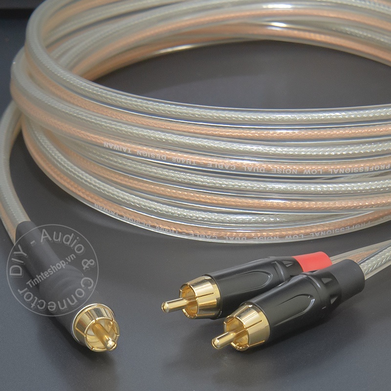 Dây chia AV 1 thành 2 DIY 0.5 đến 5 mét - RCA splitter male to 2 male cable