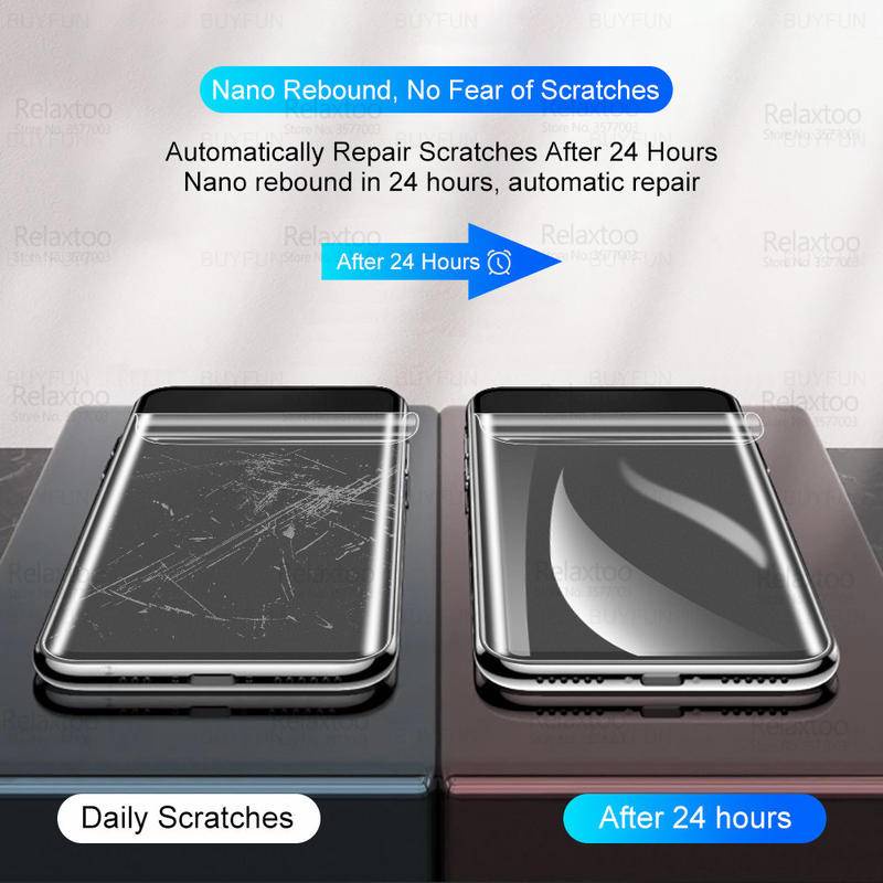 Miếng Dán Kính Hydrogel Nhám Bảo Vệ Màn Hình Điện Thoại Cho iPhone 13 12 11 Pro Max Mini X XR XS Max 7 8 6 6s+ SE 2020 2022