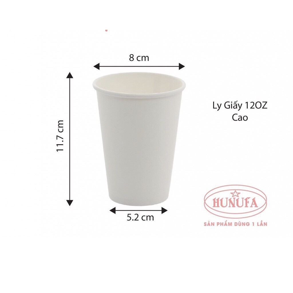 50 ly giấy 12oZ cao 360ml (không kèm nắp )