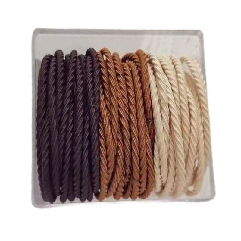 Set 50 Dây Buộc Tóc Đuôi Ngựa Mềm Co Giãn Không Đường May Dành Cho Nữ