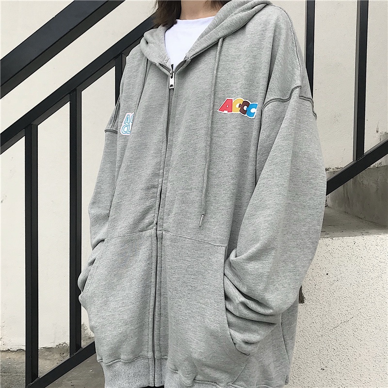 NRVP Áo Hoodie Tay Dài Dáng Rộng Phong Cách Hàn Quốc Mới Cho Nữ