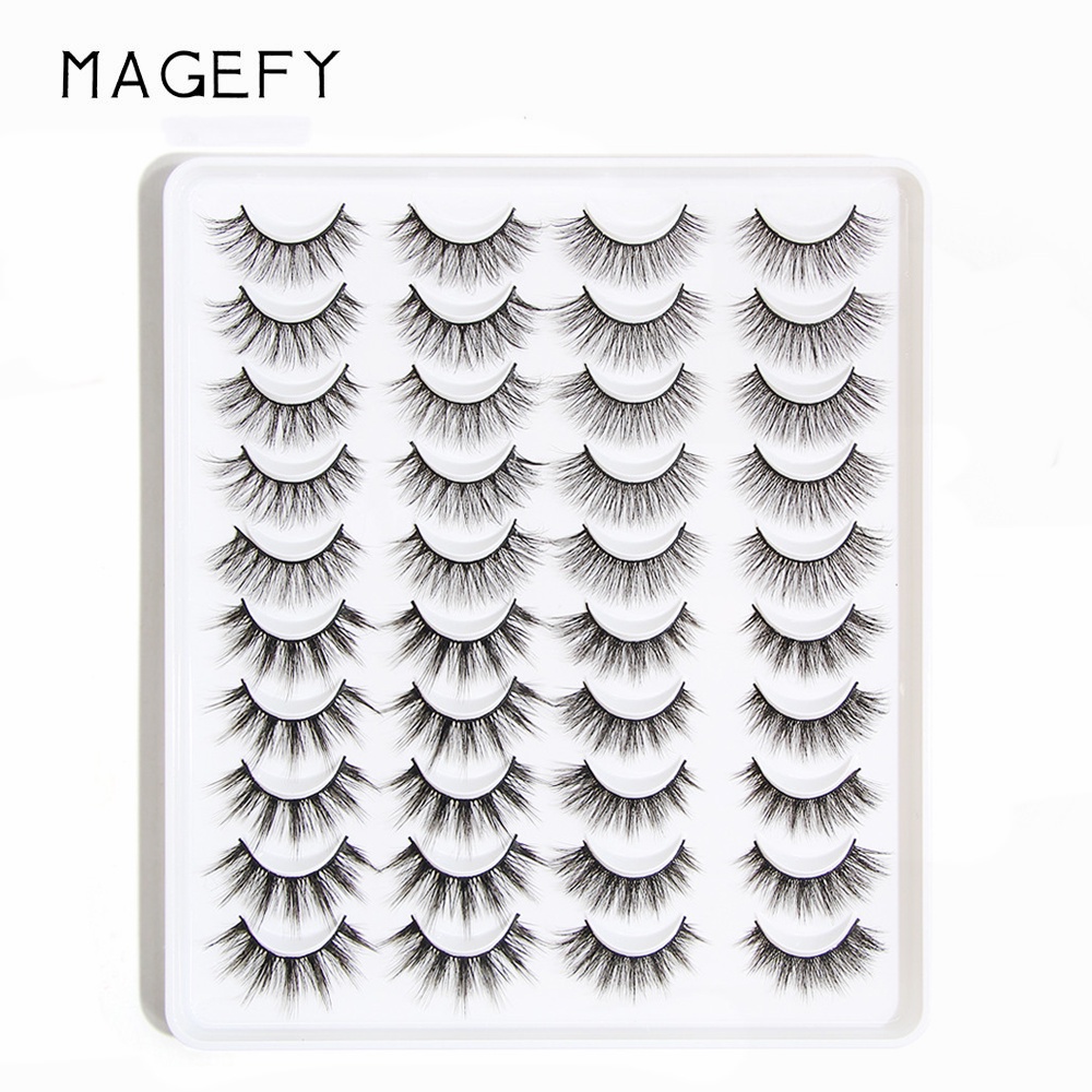 Bộ 20 Cặp Lông Mi Giả MAGEFY 6D Trang Điểm Tự Nhiên Xinh Xắn