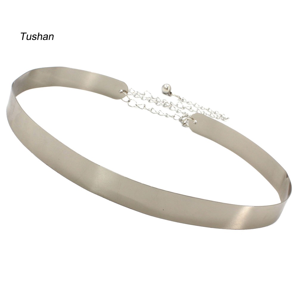 Thắt Lưng Kim Loại Bản Rộng Khoét Lỗ Phối Dây Xích Thời Trang Cho Nữ | BigBuy360 - bigbuy360.vn