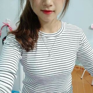 💖💝💝áo kẻ tay dài phom thường 💖💝💝💖
