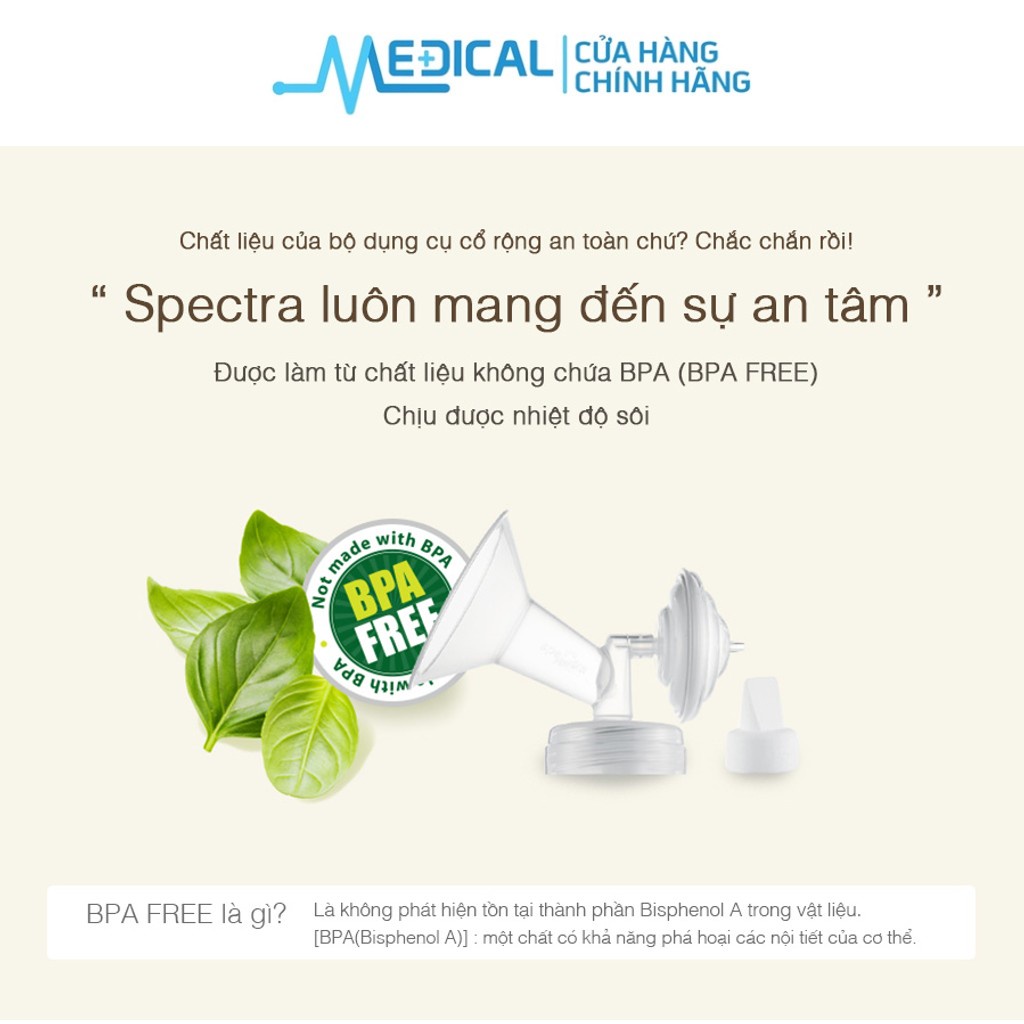 Bộ dụng cụ cổ rộng dành cho máy hút sữa Spectra M1, M2, 9S, 9 Plus, S1 Plus, S2 Plus, Dual S, Dual Compact - MEDICAL