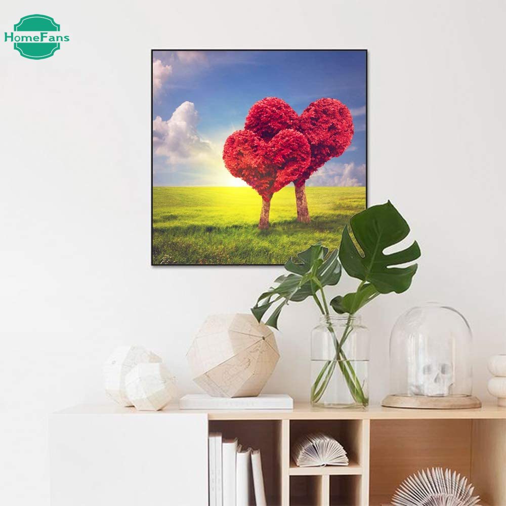 Bộ tranh đính đá 5D tự làm hình cây tình yêu (30x 30cm)