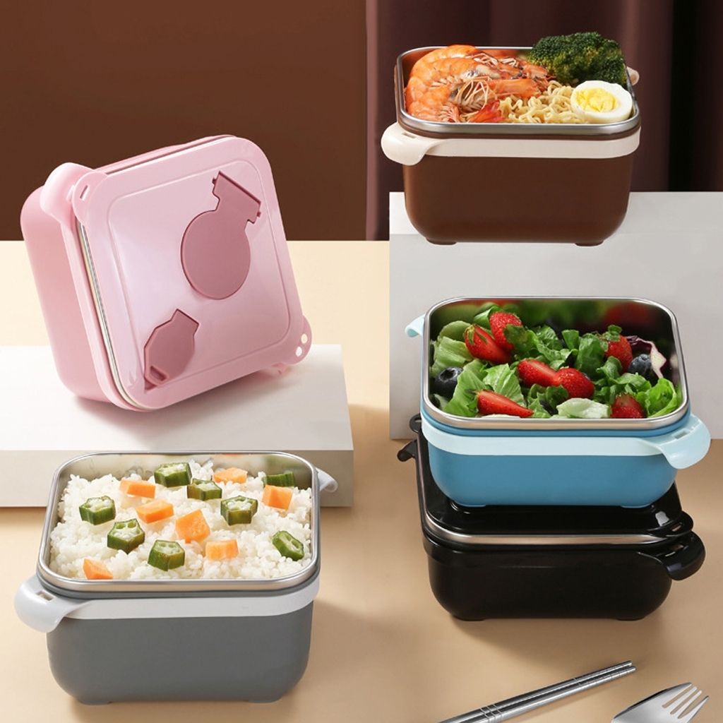 Hộp cơm văn phòng cách nhiệt inox 304 đa năng, đựng đồ ăn, úp mì ăn liền - BMN