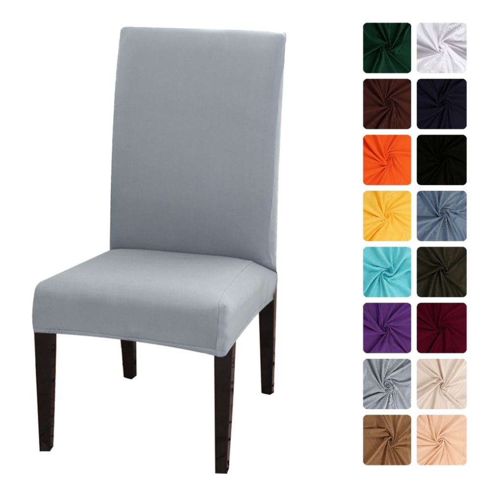 Vỏ Bọc Ghế Ngồi Bàn Ăn Màu Trơn Co Giãn Tốt Tiện Dụng Cho Nhà Bếp