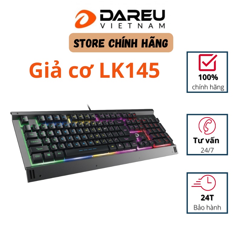 Bàn phím DAREU LK145 giả cơ cao cấp- led 7 màu