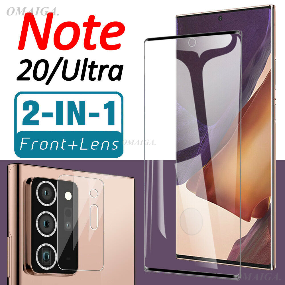 Miếng Dán Cường Lực Bảo Vệ Ống Kính Máy Ảnh 2 Trong 1 Cho Samsung Galaxy Note 20 / 20 Ultra Note 10 Plus S20 S10 Plus
