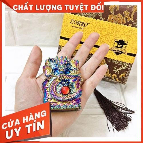 HCM hỏa tốc Hột-𝙌𝙪𝙚̣𝙩-𝘽𝙖̣̂𝙩-𝙇𝙪̛̉𝙖 ZORRO hình rồng nổi cẩn ngọc FULLBOX