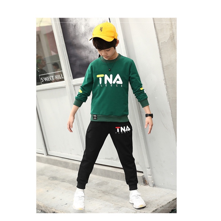 Bộ thu đông bé trai 14-45kg, quần áo thu đông cho bé trai 4-15 tuổi TNA sành điệu cá tính, hàng may kĩ.TNA68