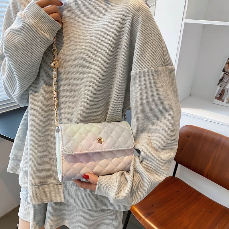 IELGY Túi Đeo Vai Hình Thoi Màu Sắc Thời Trang Hàn Quốc Cho Nữ