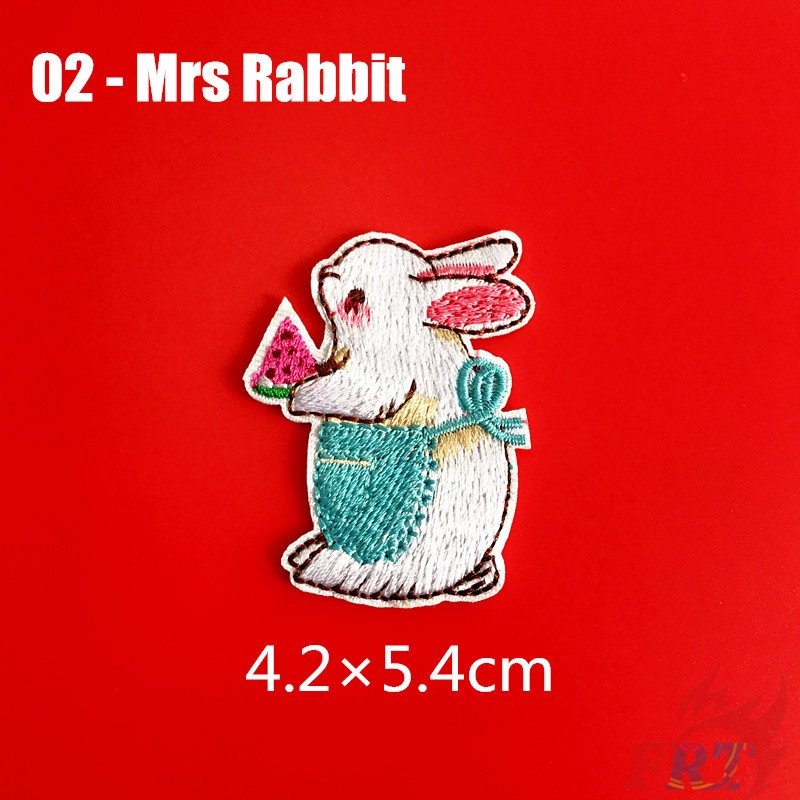 Miếng vá ủi/thêu trang trí quần áo hình thỏ dễ thương